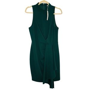NWT Trina Turk Compelling Green Drape Sleeveless Sheath Dress St Patrick’s Day